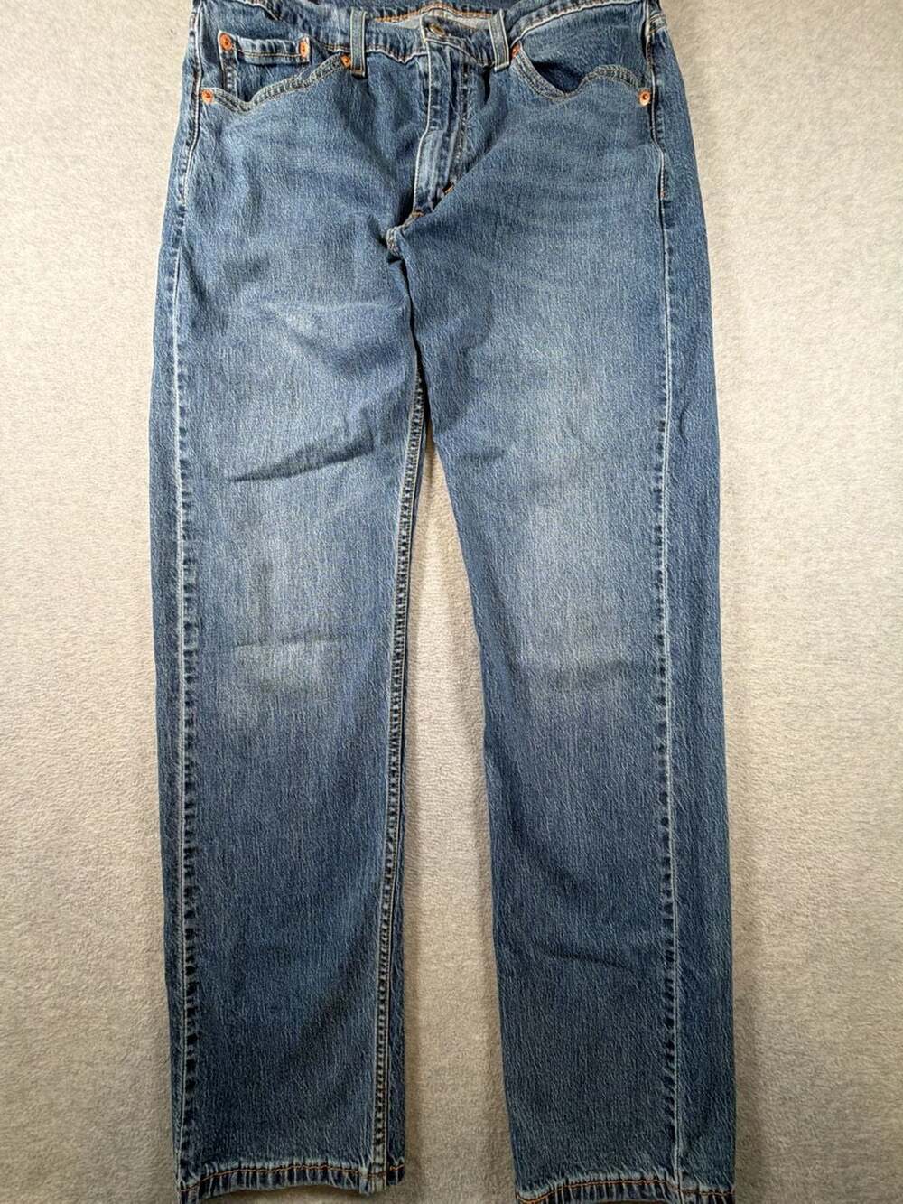 Levi's 505 Regular Fit Straight Leg Jeans Men's Blue Denim Size 33x32